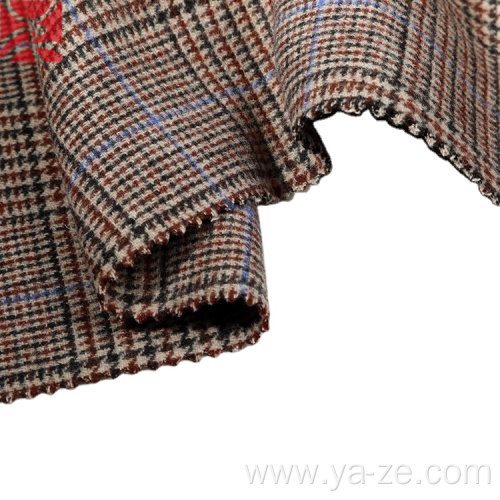 double-faced tweed houndstooth wool fabric for overcoat